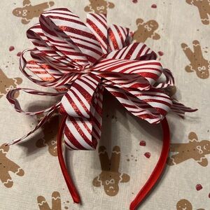 Red and White Striped Headband